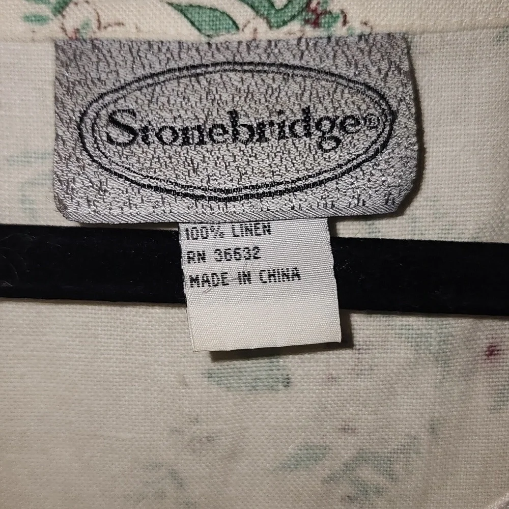 Stonebridge Size 10 100% Linen Off White Button Up Blouse Vintage - Picture 5 of 7